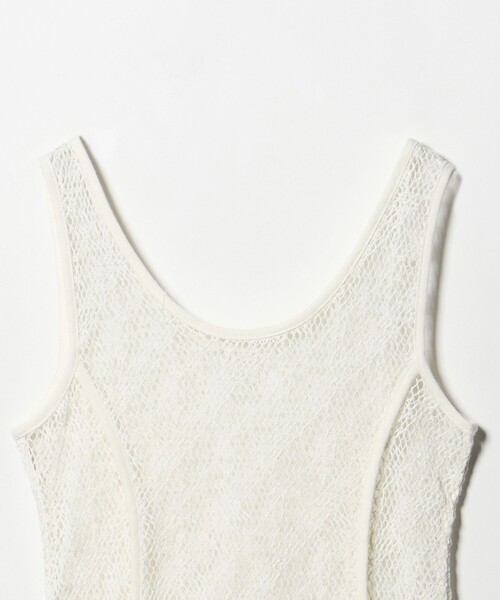 muller of yoshiokubo（ミュラーオブヨシオクボ）の「＜muller of yoshiokubo＞メッシュ ガーター タンクトップ（タンクトップ・レディース・ホワイト・38）」の3枚目の写真