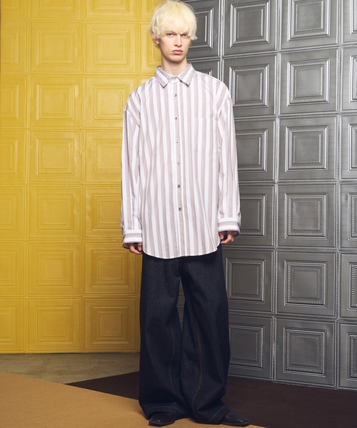 MAISON SPECIAL（メゾンスペシャル）の「12.5oz Rigid Denim Prime-Wide Baggy Pants/12.5ozリジットデニムプライムワイドバギーパンツ（デニムパンツ・メンズ・ネイビー/ブラック・0/2/1）」の20枚目の写真