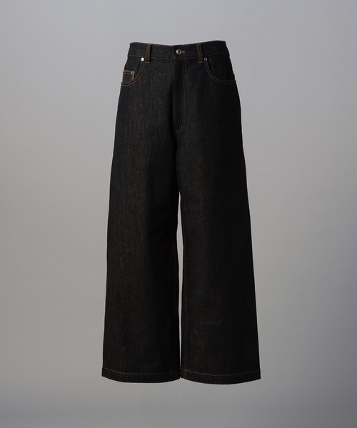MAISON SPECIAL（メゾンスペシャル）の「12.5oz Rigid Denim Prime-Wide Baggy Pants/12.5ozリジットデニムプライムワイドバギーパンツ（デニムパンツ・メンズ・ネイビー/ブラック・0/2/1）」の8枚目の写真
