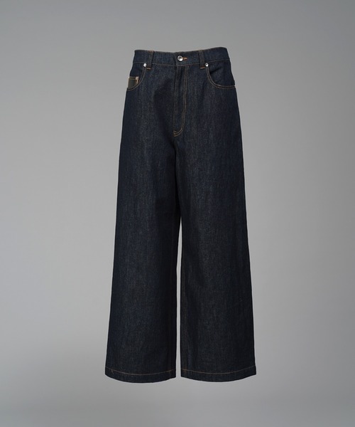 MAISON SPECIAL（メゾンスペシャル）の「12.5oz Rigid Denim Prime-Wide Baggy Pants/12.5ozリジットデニムプライムワイドバギーパンツ（デニムパンツ・メンズ・ネイビー/ブラック・0/2/1）」の9枚目の写真