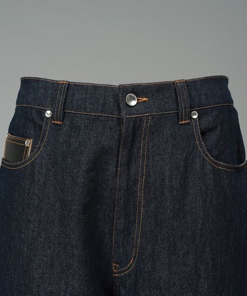 MAISON SPECIAL（メゾンスペシャル）の「12.5oz Rigid Denim Prime-Wide Baggy Pants/12.5ozリジットデニムプライムワイドバギーパンツ（デニムパンツ・メンズ・ネイビー/ブラック・0/2/1）」の12枚目の写真