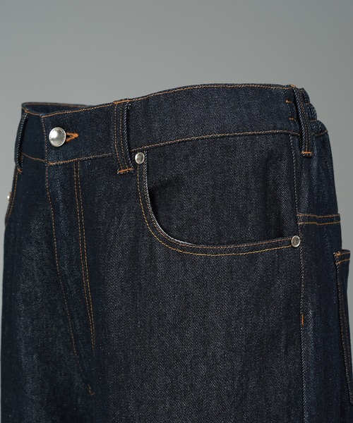 MAISON SPECIAL（メゾンスペシャル）の「12.5oz Rigid Denim Prime-Wide Baggy Pants/12.5ozリジットデニムプライムワイドバギーパンツ（デニムパンツ・メンズ・ネイビー/ブラック・0/2/1）」の14枚目の写真