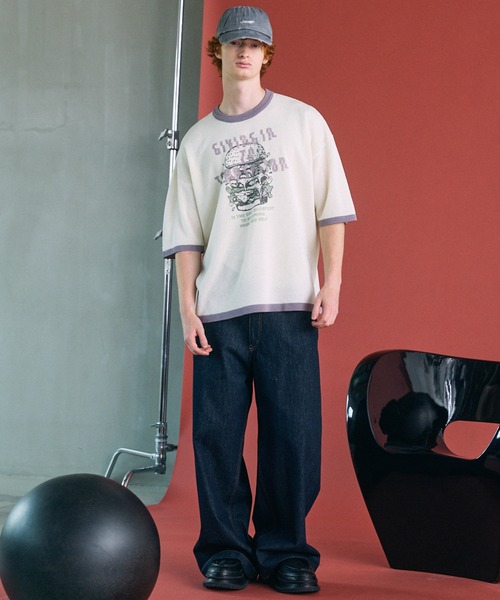 MAISON SPECIAL(メゾンスペシャル)の「《UNISEX》12.5oz Rigid Denim Prime-Wide Pants/12.5ozリジットデニムプライムワイドパンツ【MAISON SPECIAL/メゾンスペシャル】(デニムパンツ・メンズ・ネイビー/ブラック・0/2/1)」の21枚目の写真