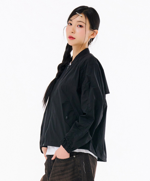 CHASECULT(チェイスカルト)の「女性 軽量 航空ジャンパー-FBRG4171C03(ナイロンジャケット・レディース・ブラック・90/85)」の4枚目の写真