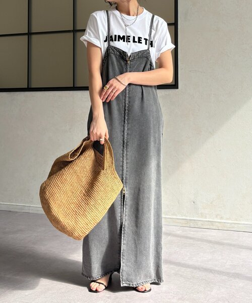 DouDou（ドゥドゥ）の「JAIMELETHEフロッキーロゴTEE（Tシャツ/カットソー・レディース・チャコールグレー/ライトグレー/ネイビー/ホワイト/ベージュ・FREE）」の15枚目の写真