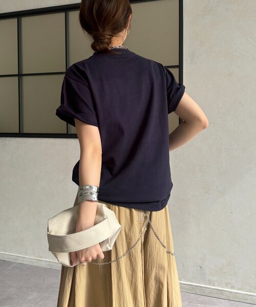 DouDou（ドゥドゥ）の「JAIMELETHEフロッキーロゴTEE（Tシャツ/カットソー・レディース・チャコールグレー/ライトグレー/ネイビー/ホワイト/ベージュ・FREE）」の11枚目の写真