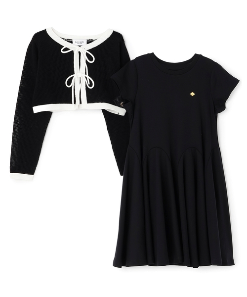 kate spade new york kids(ケイトスペードニューヨーク)の「ボウニット&カットワンピースセット(ワンピース・キッズ・サックスブルー/ブラック・120cm/130cm/160cm/150cm/140cm)」の4枚目の写真