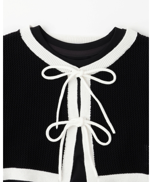 kate spade new york kids(ケイトスペードニューヨーク)の「ボウニット&カットワンピースセット(ワンピース・キッズ・サックスブルー/ブラック・120cm/130cm/160cm/150cm/140cm)」の5枚目の写真