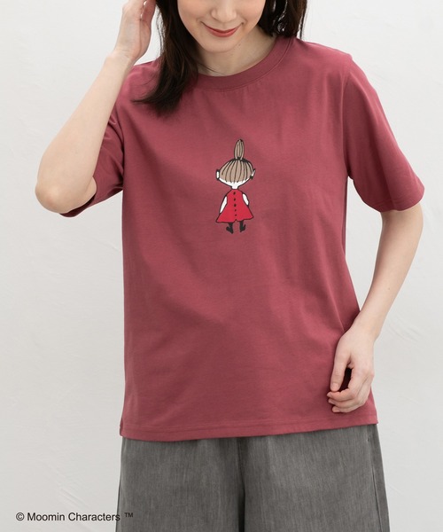 Honeys(ハニーズ)の「【UVカット】ムーミン/半袖Tシャツ(Tシャツ/カットソー・レディース・ホワイト×レッド/オフホワイト/グレイッシュブルー/ホワイト×パープル/レッド/ネイビー×ホワイト・L/LL/M/S)」の6枚目の写真