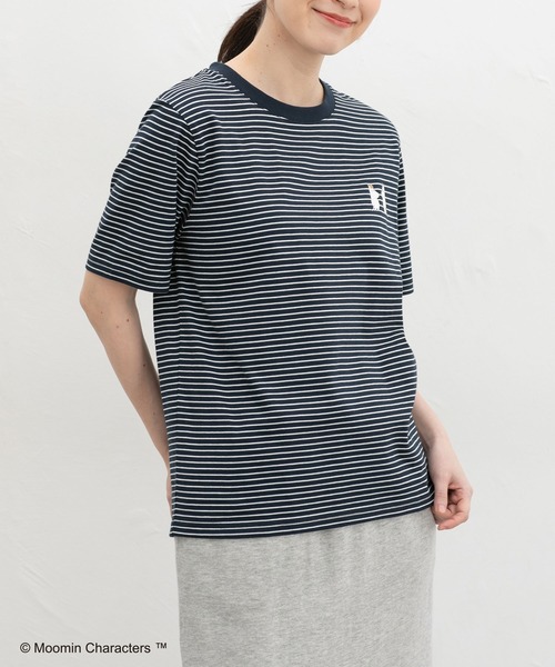 Honeys(ハニーズ)の「【UVカット】ムーミン/半袖Tシャツ(Tシャツ/カットソー・レディース・ホワイト×レッド/オフホワイト/グレイッシュブルー/ホワイト×パープル/レッド/ネイビー×ホワイト・L/LL/M/S)」の9枚目の写真