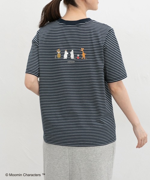 Honeys(ハニーズ)の「【UVカット】ムーミン/半袖Tシャツ(Tシャツ/カットソー・レディース・ホワイト×レッド/オフホワイト/グレイッシュブルー/ホワイト×パープル/レッド/ネイビー×ホワイト・L/LL/M/S)」の10枚目の写真