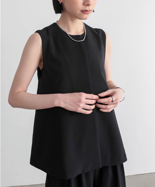 for/c(フォーシー)の「ペプラムジレ【サスティナブル】(ベスト・レディース・ブラウン/ブラック・L/M/S)」の14枚目の写真