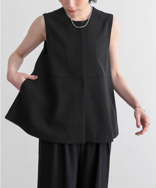 for/c(フォーシー)の「ペプラムジレ【サスティナブル】(ベスト・レディース・ブラウン/ブラック・L/M/S)」の17枚目の写真