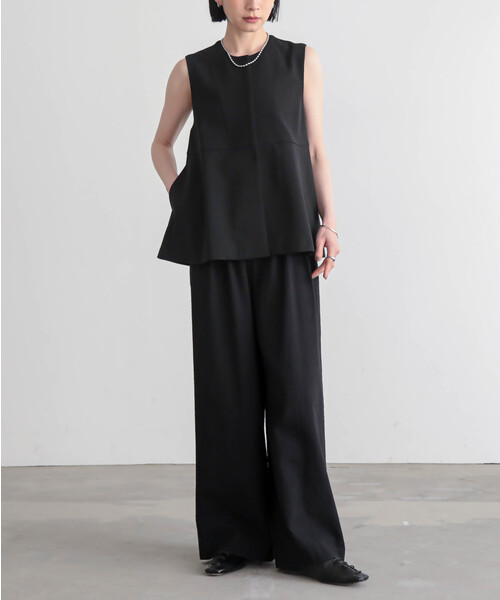 for/c(フォーシー)の「ペプラムジレ【サスティナブル】(ベスト・レディース・ブラウン/ブラック・L/M/S)」の18枚目の写真