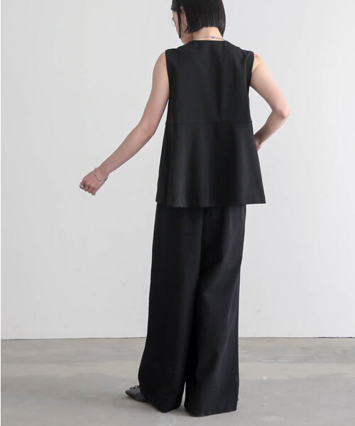 for/c(フォーシー)の「ペプラムジレ【サスティナブル】(ベスト・レディース・ブラウン/ブラック・L/M/S)」の22枚目の写真