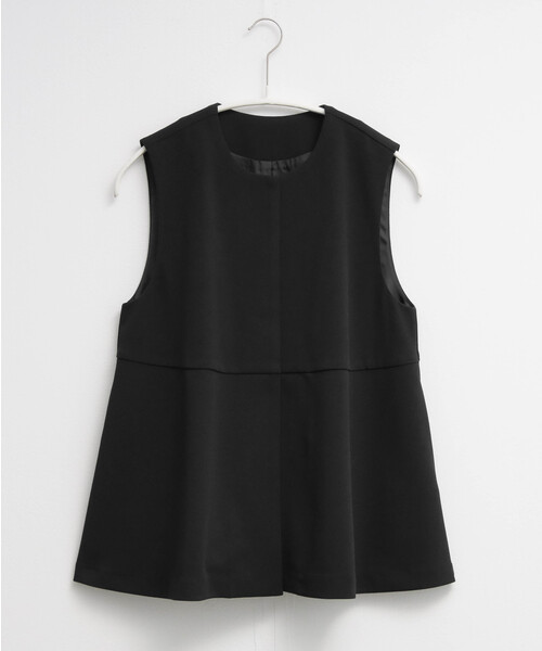 for/c(フォーシー)の「ペプラムジレ【サスティナブル】(ベスト・レディース・ブラウン/ブラック・L/M/S)」の12枚目の写真