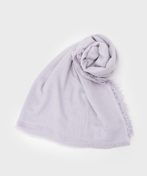 OPAQUE.CLIP（オペークドットクリップ）の「大判シアーストール（ストール/ショール・レディース・グレー/アイボリー/パープル系1/グリーン/ブルー系その他・00）」の5枚目の写真