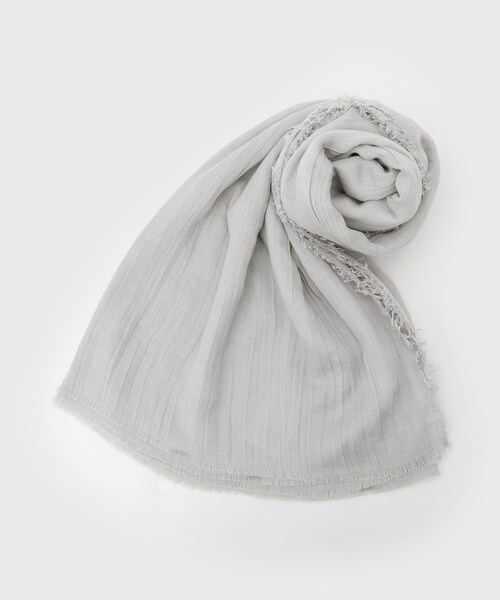 OPAQUE.CLIP（オペークドットクリップ）の「大判シアーストール（ストール/ショール・レディース・グレー/アイボリー/パープル系1/グリーン/ブルー系その他・00）」の2枚目の写真