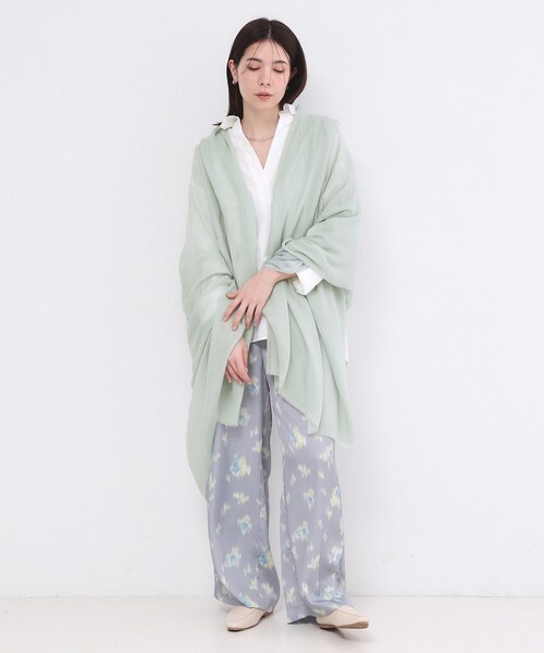 OPAQUE.CLIP（オペークドットクリップ）の「大判シアーストール（ストール/ショール・レディース・グレー/アイボリー/パープル系1/グリーン/ブルー系その他・00）」の10枚目の写真