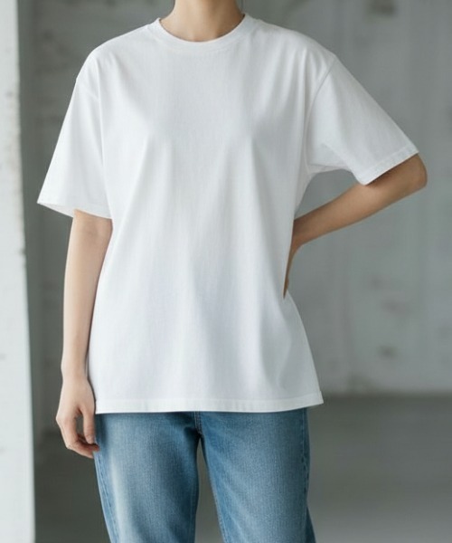 LIFEMAX(ライフマックス)の「【LIFEMAX/ライフマックス】6.5オンスピグメントダイ半袖Tシャツ/【色落ち感・7色展開】染め加工 ヴィンテージ感 オーバーサイズ 無地(Tシャツ/カットソー・メンズ・オフホワイト/ブラック/コーラル/マスタード/グリーン系その他/パープル/ネイビー・LARGE/MEDIUM/X-LARGE)」の2枚目の写真