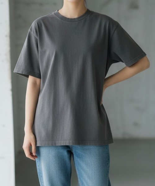 LIFEMAX(ライフマックス)の「【LIFEMAX/ライフマックス】6.5オンスピグメントダイ半袖Tシャツ/【色落ち感・7色展開】染め加工 ヴィンテージ感 オーバーサイズ 無地(Tシャツ/カットソー・メンズ・オフホワイト/ブラック/コーラル/マスタード/グリーン系その他/パープル/ネイビー・LARGE/MEDIUM/X-LARGE)」の1枚目の写真