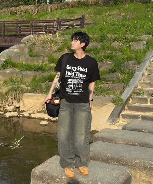 PEID(ペイド)の「PD フェイドタイム 半袖Tシャツ ブラック(Tシャツ/カットソー・レディース・ブラック・2/3/4/5/6/1)」の2枚目の写真