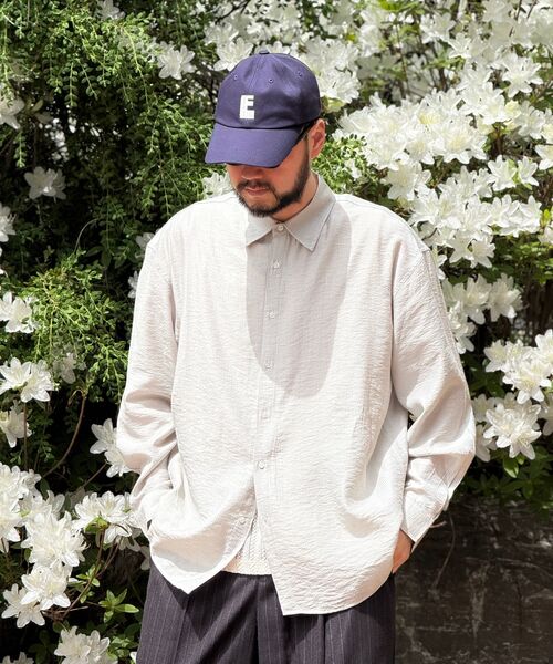 PRAIRIE(KR)(プレーリー)の「シルキー ストライプ シャツ (ライトグリーン)(シャツ/ブラウス・メンズ・ライトグリーン・LARGE/MEDIUM)」の10枚目の写真