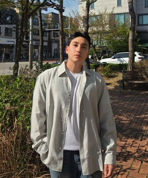 PRAIRIE(KR)(プレーリー)の「シルキー ストライプ シャツ (ライトグリーン)(シャツ/ブラウス・メンズ・ライトグリーン・LARGE/MEDIUM)」の11枚目の写真