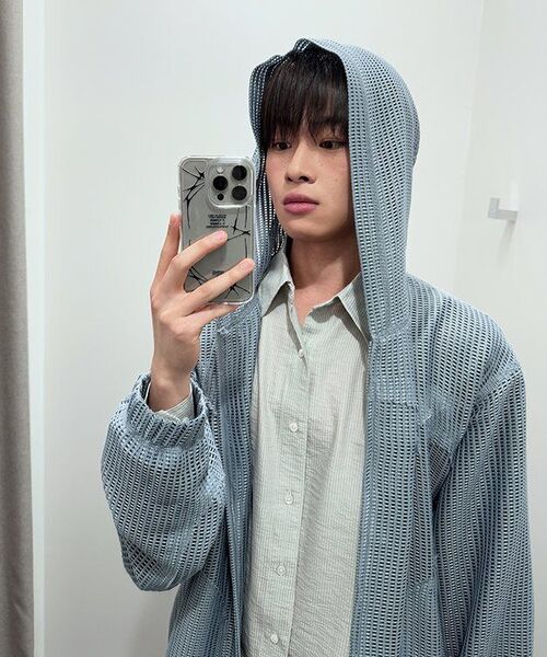 PRAIRIE(KR)(プレーリー)の「シルキー ストライプ シャツ (ライトグリーン)(シャツ/ブラウス・メンズ・ライトグリーン・LARGE/MEDIUM)」の22枚目の写真
