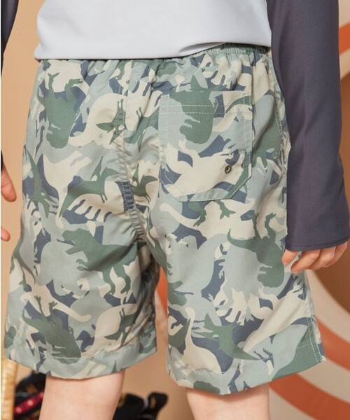 BRANSHES（ブランシェス）の「【水着 / SWIM】長袖ラッシュガード＆サーフパンツセット（水着・キッズ・チャコールグレー/ブルー・120/100/110/90）」の10枚目の写真