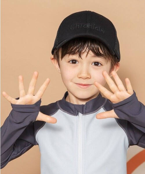 BRANSHES（ブランシェス）の「【水着 / SWIM】長袖ラッシュガード＆サーフパンツセット（水着・キッズ・チャコールグレー/ブルー・120/100/110/90）」の7枚目の写真