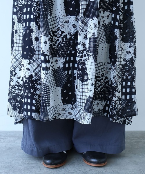bulle de savon(ビュルデサボン)の「△patchwork プリント ワンピース(ワンピース・レディース・ブラック・FREE)」の21枚目の写真