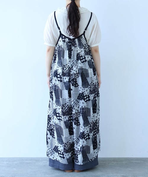 bulle de savon(ビュルデサボン)の「△patchwork プリント ワンピース(ワンピース・レディース・ブラック・FREE)」の17枚目の写真