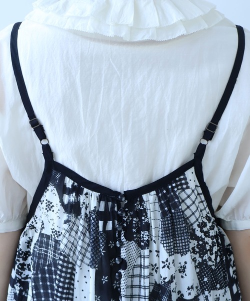 bulle de savon(ビュルデサボン)の「△patchwork プリント ワンピース(ワンピース・レディース・ブラック・FREE)」の20枚目の写真