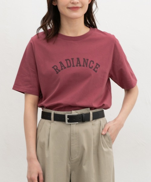 Honeys(ハニーズ)の「【UVカット】ロゴプリントTシャツ(Tシャツ/カットソー・レディース・ライトグリーン/オートミール/スミクロ/ピンク系その他/オフホワイト・L/LL/M/S)」の5枚目の写真