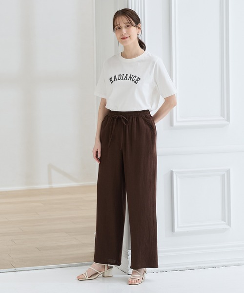 Honeys(ハニーズ)の「【UVカット】ロゴプリントTシャツ(Tシャツ/カットソー・レディース・ライトグリーン/オートミール/スミクロ/ピンク系その他/オフホワイト・L/LL/M/S)」の11枚目の写真