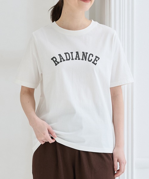 Honeys(ハニーズ)の「【UVカット】ロゴプリントTシャツ(Tシャツ/カットソー・レディース・ライトグリーン/オートミール/スミクロ/ピンク系その他/オフホワイト・L/LL/M/S)」の12枚目の写真