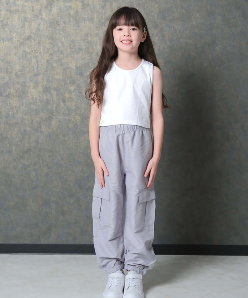 SHISKY(シスキー)の「クロップド 短丈 チビT タンクトップ(226-04)(タンクトップ・キッズ・チャコール/ミント/オレンジ/ネイビー/パープル/ブラック/杢グレー/オフホワイト・150/160/110/120/130/140)」の18枚目の写真