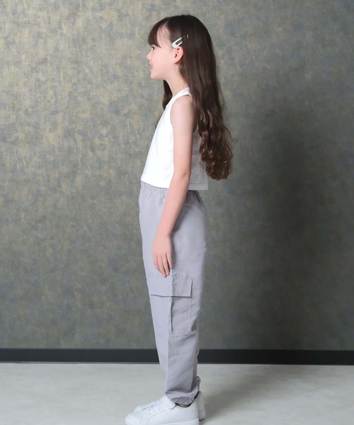 SHISKY(シスキー)の「クロップド 短丈 チビT タンクトップ(226-04)(タンクトップ・キッズ・チャコール/ミント/オレンジ/ネイビー/パープル/ブラック/杢グレー/オフホワイト・150/160/110/120/130/140)」の19枚目の写真