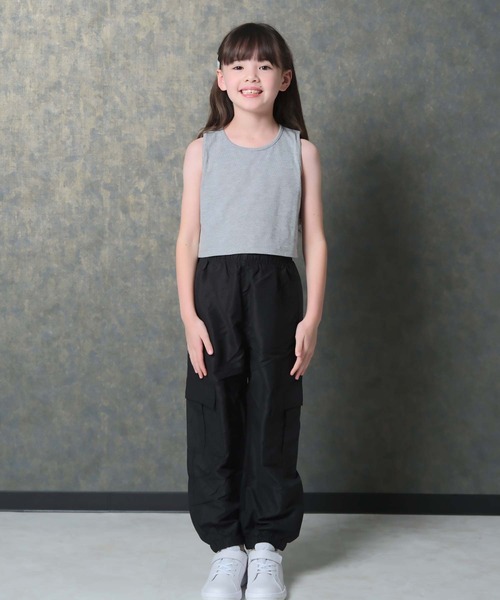 SHISKY(シスキー)の「クロップド 短丈 チビT タンクトップ(226-04)(タンクトップ・キッズ・チャコール/ミント/オレンジ/ネイビー/パープル/ブラック/杢グレー/オフホワイト・150/160/110/120/130/140)」の21枚目の写真