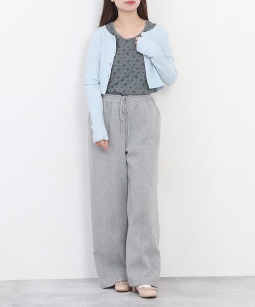 JEMORGAN(ジェーイーモーガン)の「JEMORGAN ワッフル花柄ピグメント加工H/Sクルー(パック)(Tシャツ/カットソー・レディース・ブルー/グレー/イエロー・F)」の18枚目の写真