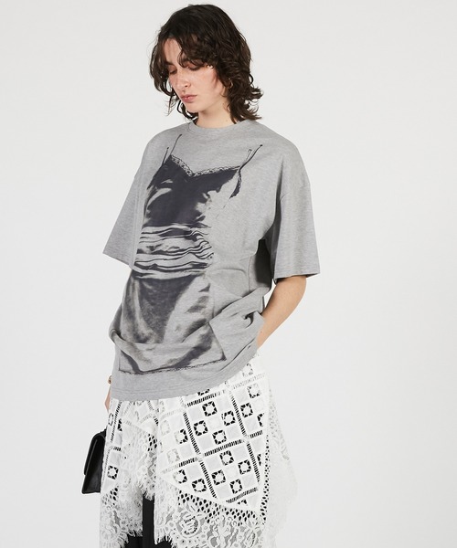 PRANK PROJECT（プランクプロジェクト）の「【2026Summer Pre-Order】ランジェリープリントチュニック / Lingerie Print Tunic（チュニック・レディース・ホワイト/グレー・FREE）」の13枚目の写真