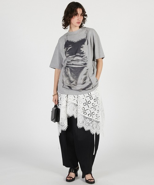 PRANK PROJECT（プランクプロジェクト）の「【2026Summer Pre-Order】ランジェリープリントチュニック / Lingerie Print Tunic（チュニック・レディース・ホワイト/グレー・FREE）」の6枚目の写真