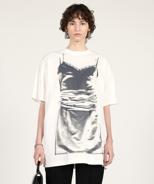 PRANK PROJECT（プランクプロジェクト）の「【2026Summer Pre-Order】ランジェリープリントチュニック / Lingerie Print Tunic（チュニック・レディース・ホワイト/グレー・FREE）」の3枚目の写真