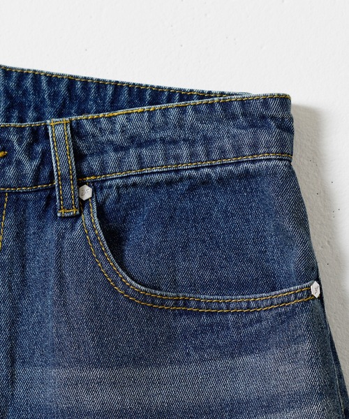 MSG(エムエスジー)の「ワイドシルエットバギーショーツ ハーフデニム(デニムパンツ・メンズ・ブルー/ネイビー/ブラック/ブラック系・L/XL/S/M)」の13枚目の写真