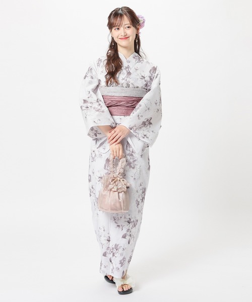 Honeys（ハニーズ）の「兵児帯（和装小物・レディース・ベージュ/ピンク/アイボリー/グレイッシュベージュ/ブルー・F）」の7枚目の写真