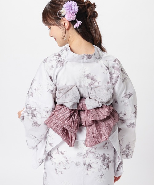 Honeys（ハニーズ）の「兵児帯（和装小物・レディース・ベージュ/ピンク/アイボリー/グレイッシュベージュ/ブルー・F）」の9枚目の写真