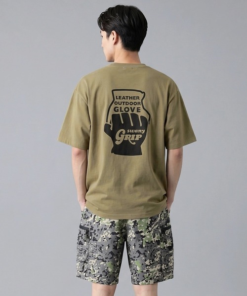 GRIP SWANY（グリップスワニー）の「【GSMCT-117】 GLOVE LOGO TEE（Tシャツ/カットソー・メンズ・Black/White/Olive/ヘザーグレー・XL/M/L/S/XXL）」の4枚目の写真