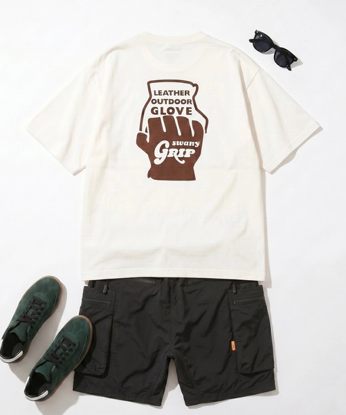 GRIP SWANY（グリップスワニー）の「【GSMCT-117】 GLOVE LOGO TEE（Tシャツ/カットソー・メンズ・Black/White/Olive/ヘザーグレー・XL/M/L/S/XXL）」の2枚目の写真