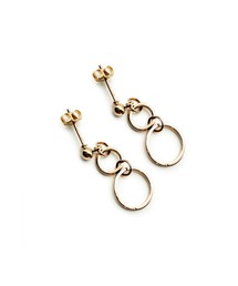 CARROLL キャロル トリプルサークルドロップデザインピアス